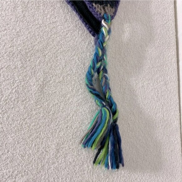 5/$25 Unisex Blue Green Grey Knit Fleece Lined Winter Hat With Ear Flaps - Picture 7 of 16